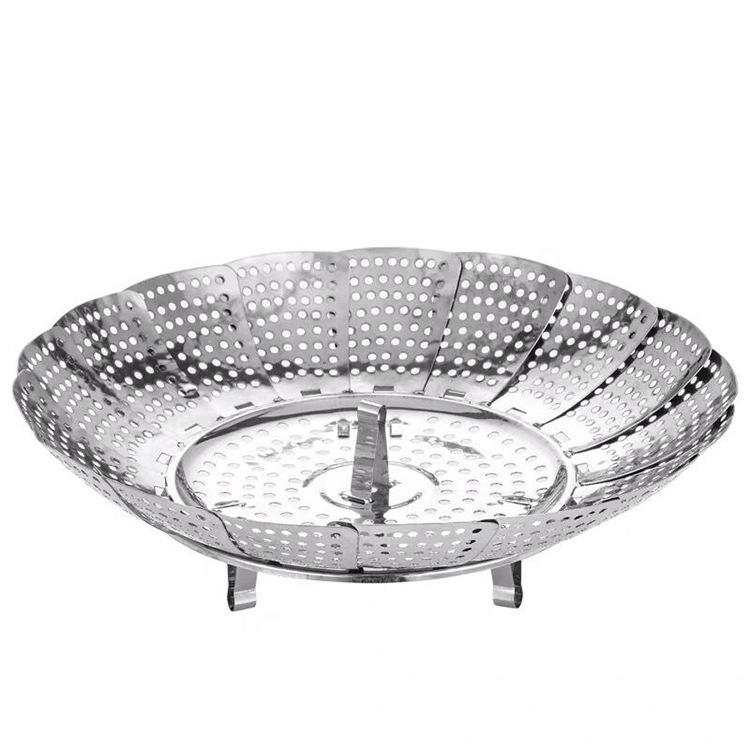 Factory direct stainless steel steamer steamer plate retractable folding steamer steamer household steamer commercial steamer