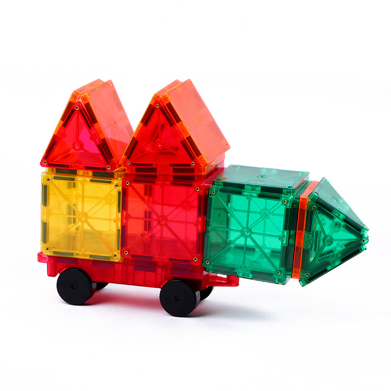 Factory direct supply color window magnetic piece scattered piece magnetic building block construction piece children's educational toys magnetic piece wholesale