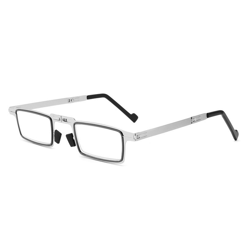 110 Folding Presbyopia Glasses Men's Ultra-light Screwless High-definition Non-fatigue Anti-blue Light Presbyopia Glasses Portable Belt