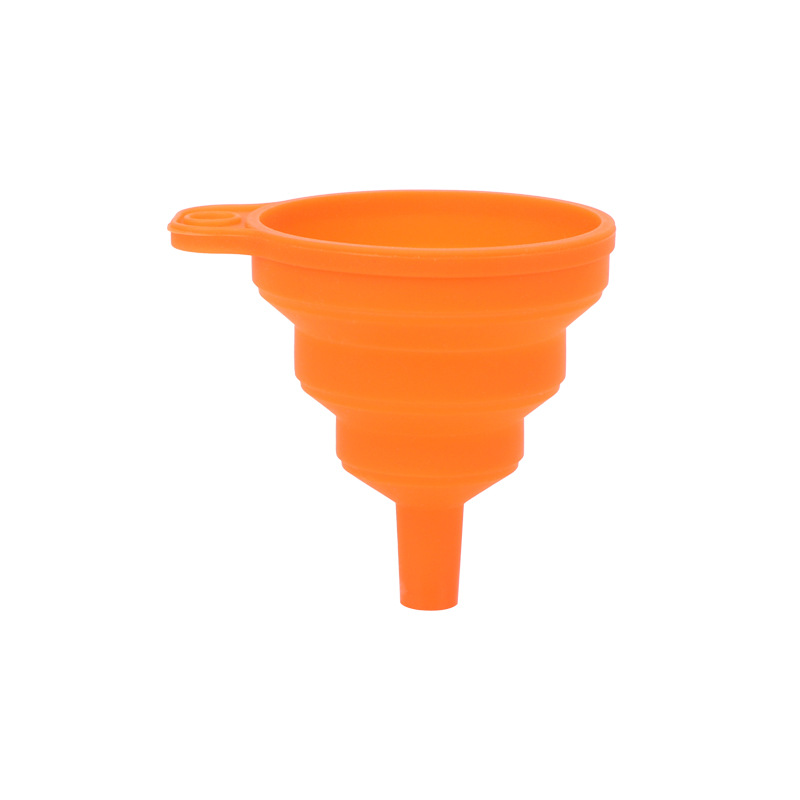 Food grade silicone foldable funnel small mini portable kitchen oil leak silicone funnel set manufacturers can set