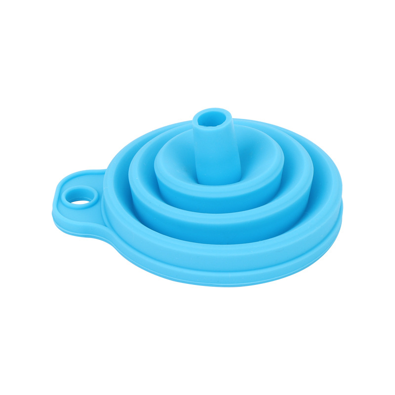 Food grade silicone foldable funnel small mini portable kitchen oil leak silicone funnel set manufacturers can set