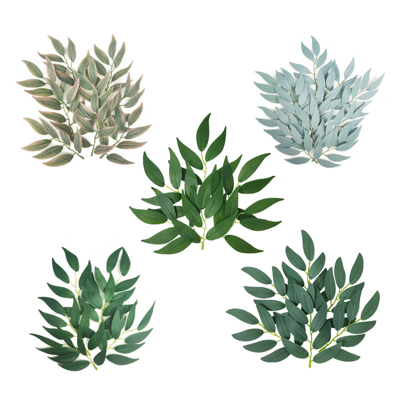 Cross-border new artificial Willow wedding scene layout manufacturers DIY flower arrangement fake leaves simulation Willow
