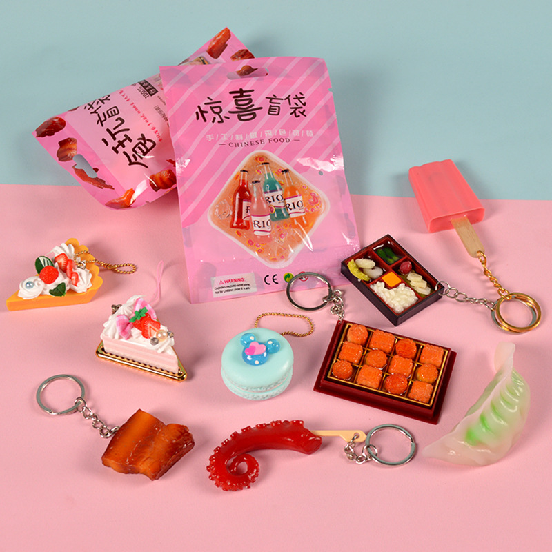 Wholesale food and play blind box simulation mini miniature food model decoration convenient supermarket diy random blind bag toy