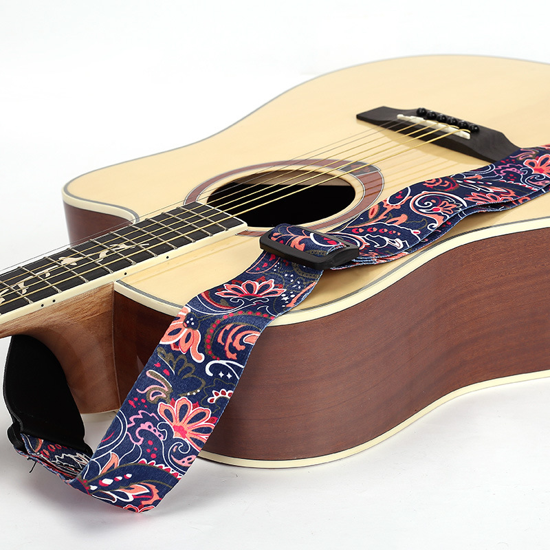 Guitar Widened Strap Folk Acoustic Guitar Strap Ukulele Painted Shoulder Strap Polyester Printed Strap Wholesale