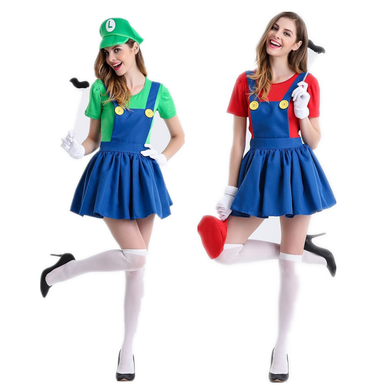 Halloween cosplay Costume Cirque Group Stage Costume Marion Plumber Strap Parent Costume