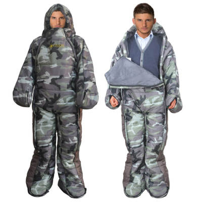 Humanoid walking camping camping outdoor sleeping bag hospital watching night watch temporary rest human mummy sleeping bag