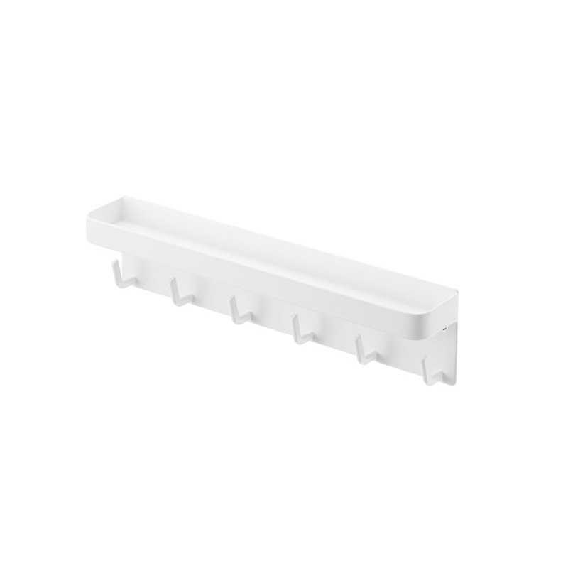 Wall-mounted key storage rack porch bedroom bathroom non-perforated magnetic suction door rear rack hook