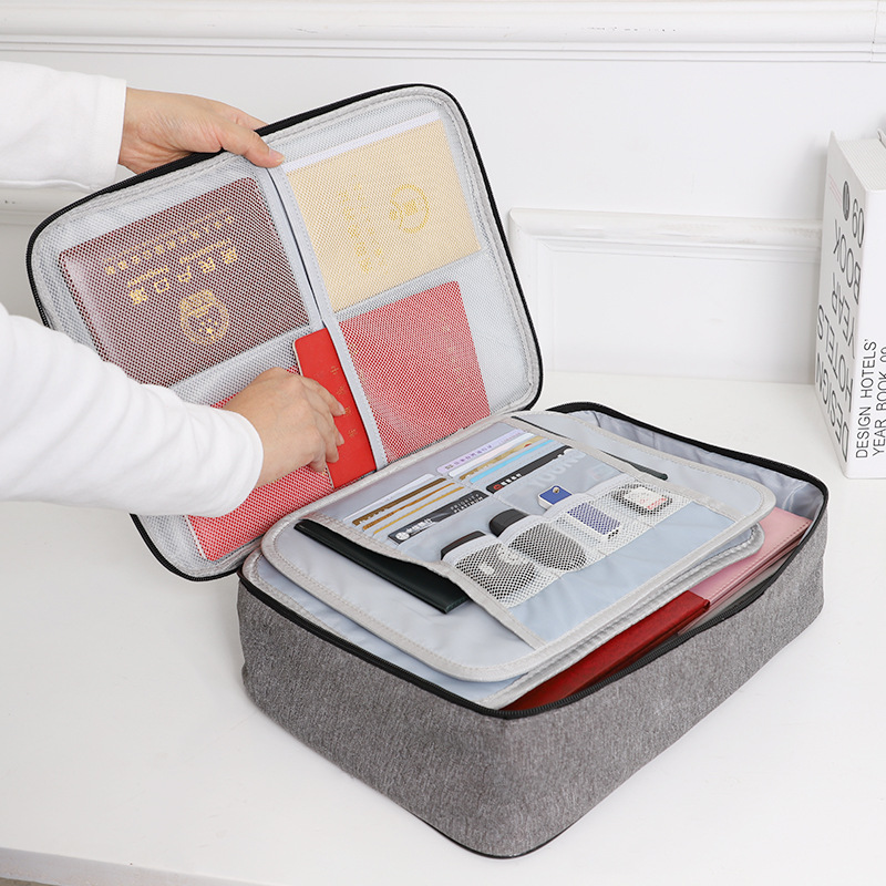 Certificate storage bag large capacity document account book file storage box certificate passport storage card bag box bag