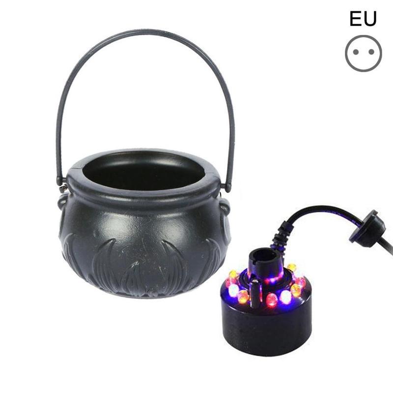 Halloween lighting witch lamp jar colorful led decorative lights witch jar atomized smoking color changing party atmosphere light