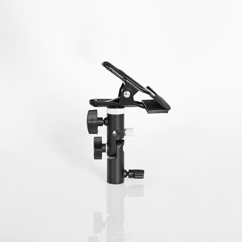 Multifunctional E-seat strong clip external flash lamp holder can be inserted reflective umbrella strong background clip photography equipment accessories
