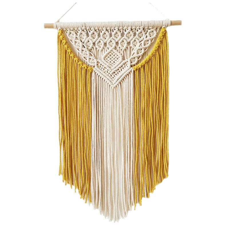 ins Nordic bohemian hand-woven tapestry cotton rope tassel tapestry woven B & B wall decoration wall decoration tapestry