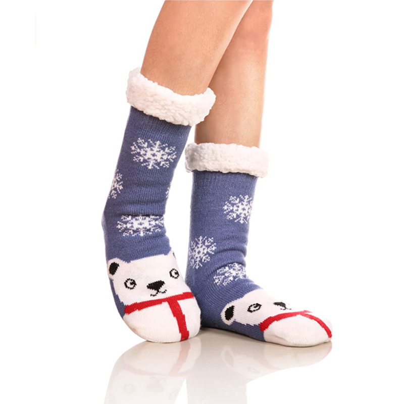 冬のクリスマスの床の靴下の子供のじゅうたんの靴下の雪の靴下の家の靴下の月子の睡眠の靴下のスリッパの靴下の足のカバー|undefined