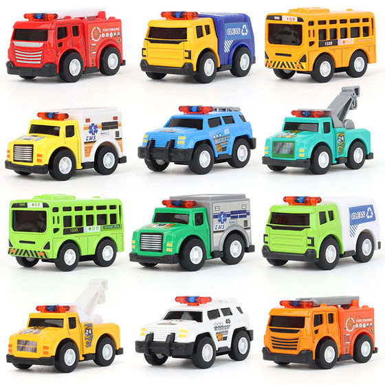 New funny cartoon pull back alloy car model Pocket toy car children's mini palm treasure Q version car