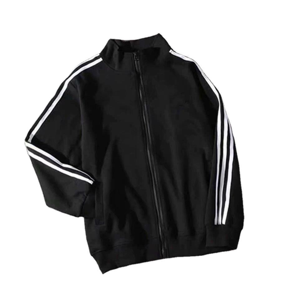 2020 spring and summer new three-stripe jacket for women, Korean style thin jacket, student black baseball uniform, women's loose bf trendy