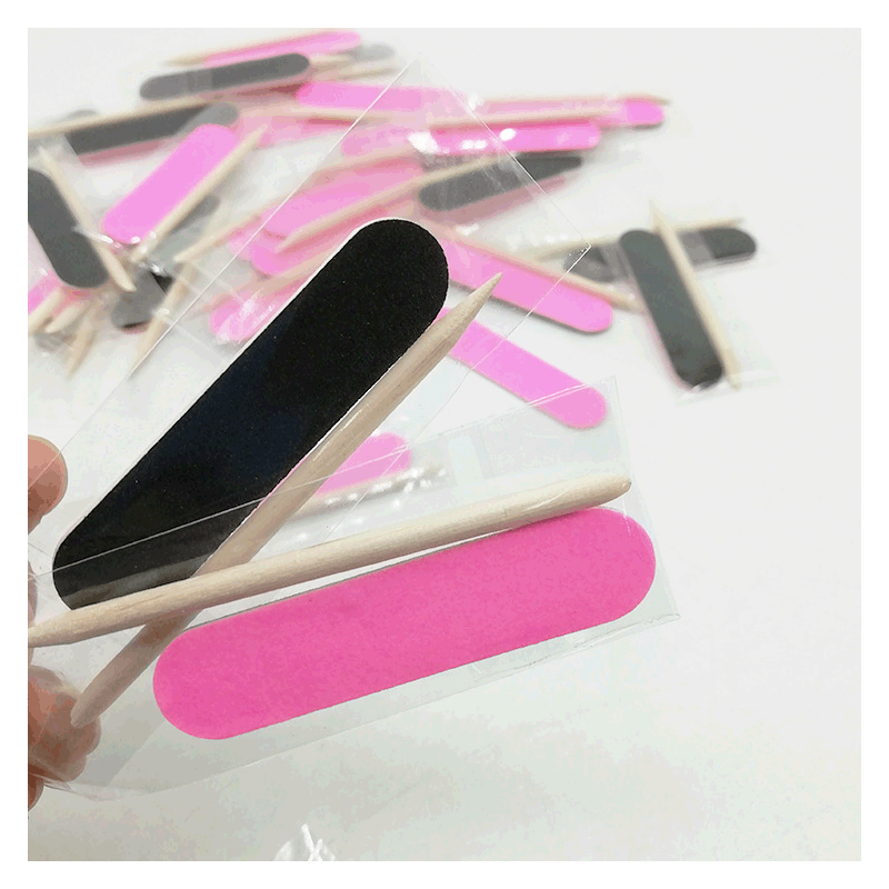 Disposable Mini Rubbing Strip Manicure Set Wear Armor Material Wholesale Manicure Wooden Sign Two-piece Manicure Tools