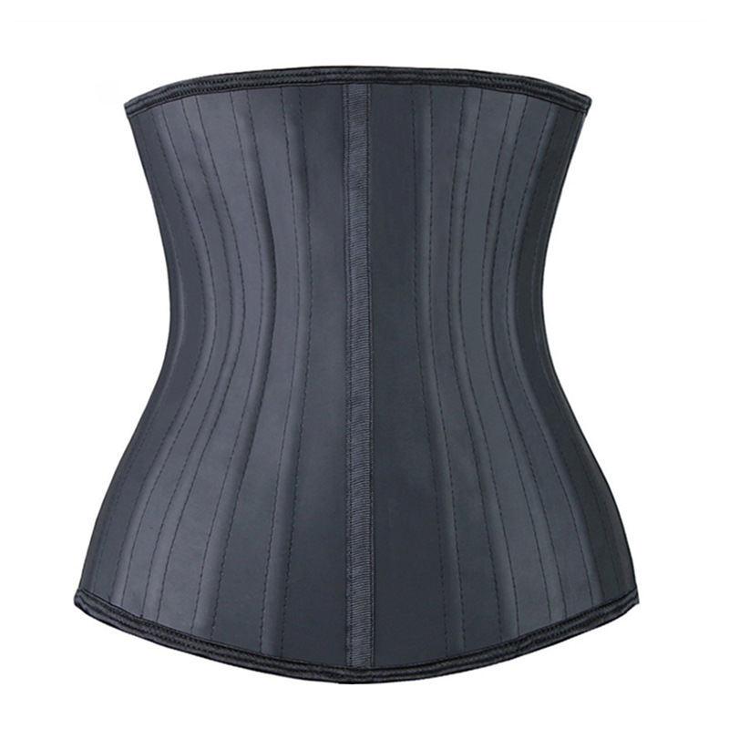 Cross-border 25-bone matte surface adhesive Latex corset rubber corset waist seal sports belly belt Latex