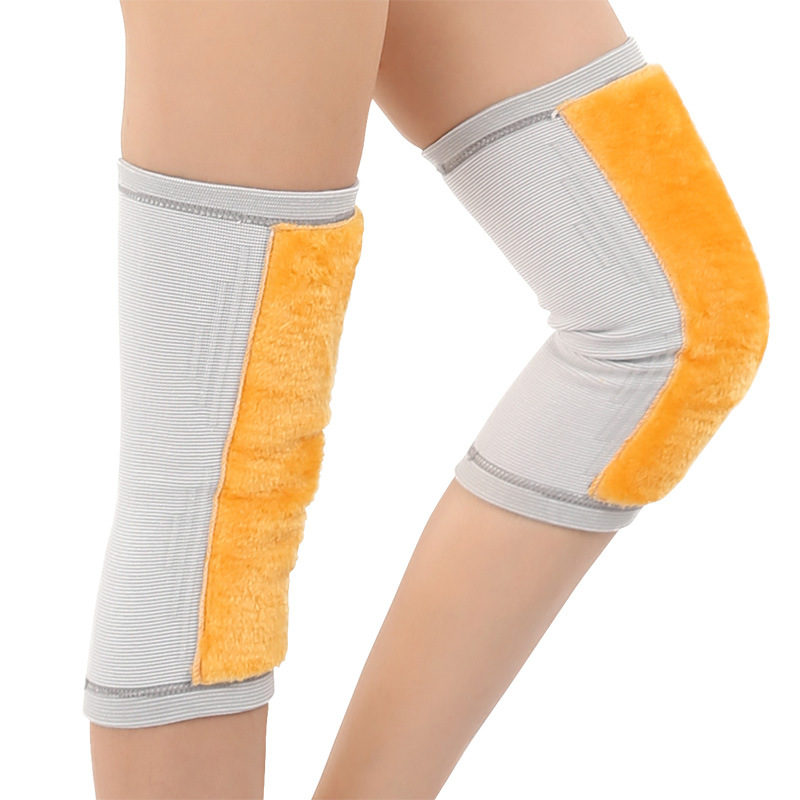 Factory direct autumn and winter fleece-lined thickened knee knitted motorcycle warm inner knee cycling a generation of hair