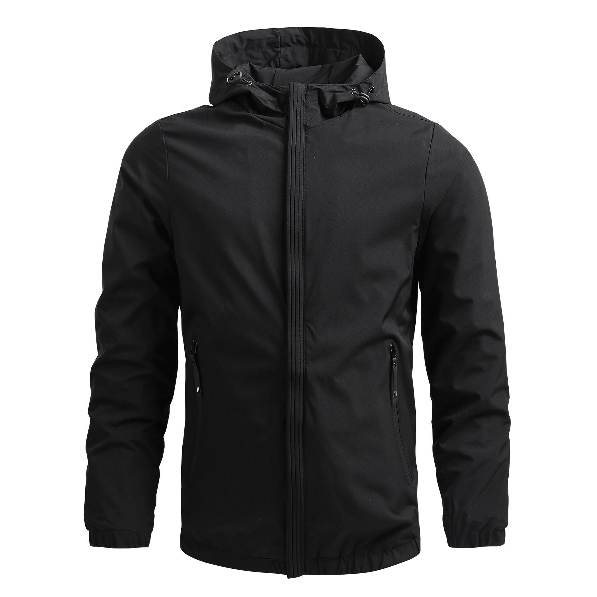 Large Size Jacket Solid Color New Spring Korean Style Men's Outer Wear Regular Long Sleeve Youth Popular Hooded Lapel Jacket