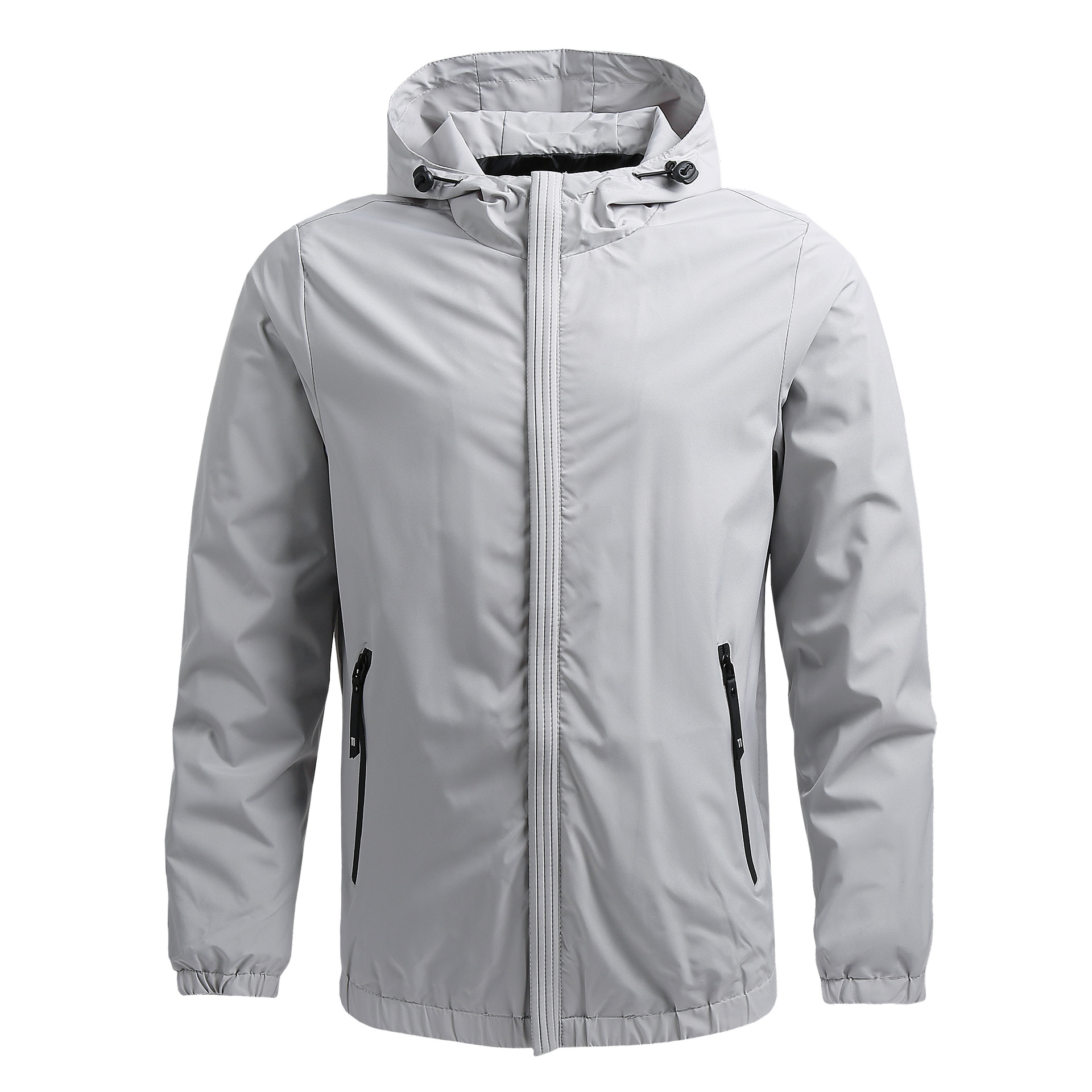 Large Size Jacket Solid Color New Spring Korean Style Men's Outer Wear Regular Long Sleeve Youth Popular Hooded Lapel Jacket