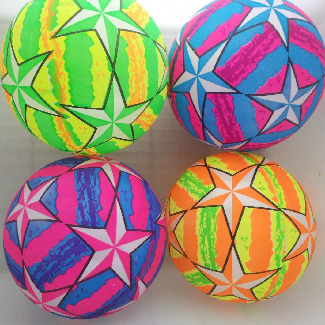 9 inch PVC baby toy two-color Pat Ball inflatable spray ball kindergarten fluorescent beach volleyball factory