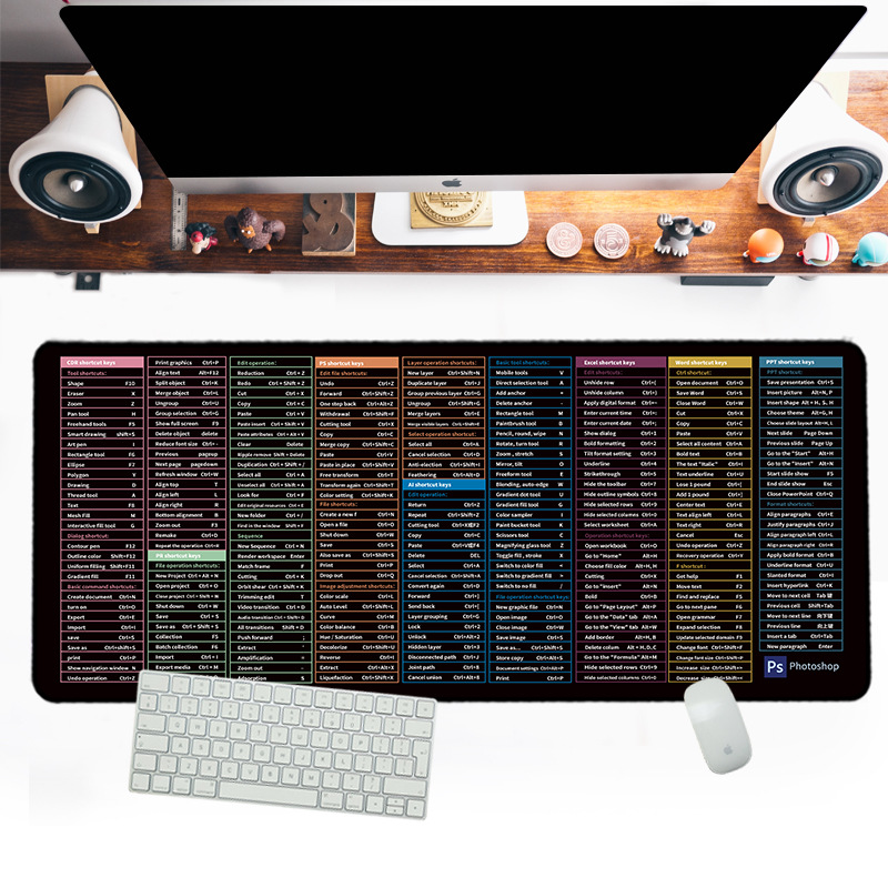 English shortcut mouse pad wholesale advertising e-sports mouse pad manufacturers mouse pad mouse pad