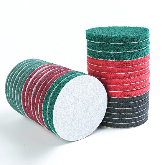 Industrial scouring cloth wholesale 4 inch 5 inch nylon Emery brushed cloth kitchen cleaning polishing flocking scouring cloth