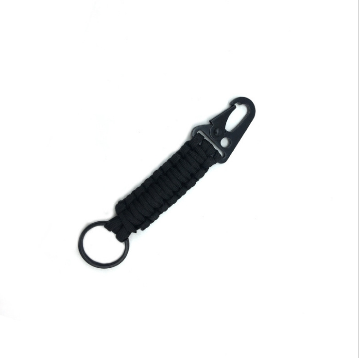 Amazon Hot Sale Seven-core Umbrella Rope Climbing Chain for Survival Key Chain Outdoor Hand-woven Hawk Buckle Keychain