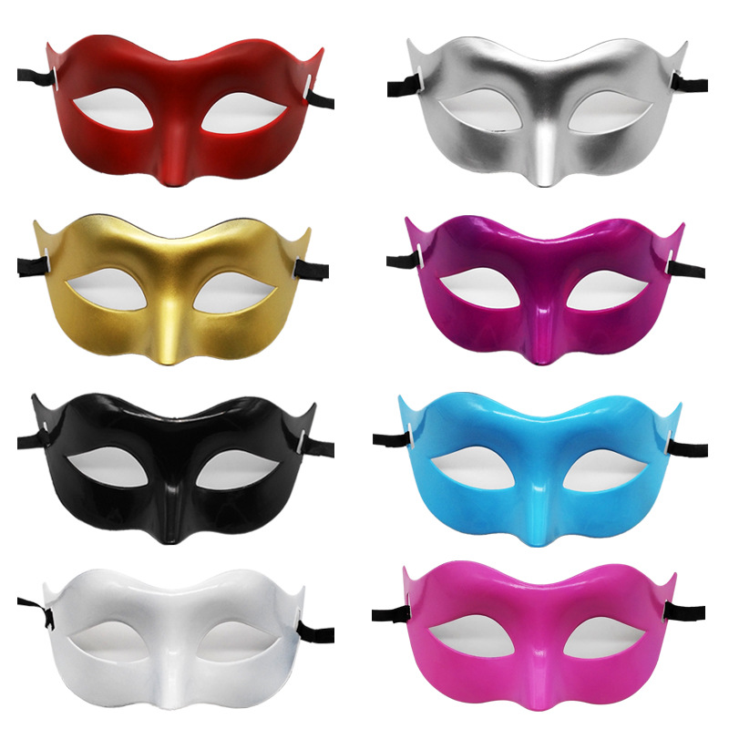 Masquerade Mask Men's Half Face Mask Halloween Party Zorro Prom Show Flathead Mask