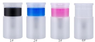Nail tools 60MI press empty bottle Nail Polish washing water empty bottle plastic bottle alcohol bottle 4 colors optional