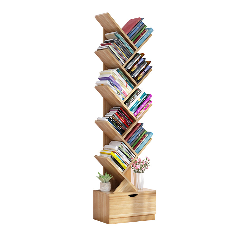 Floor Book Shelf Household Simple Small Bookcase Simple Economical Student Tree-shaped Storage Rack for Living Room