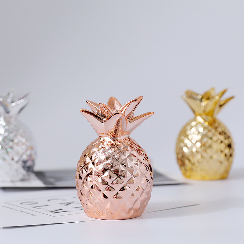 Nordic ins Pineapple Crafts Ornaments Ceramic Piggy Bank Home Furnishings Photo Props Personalized Creative Gift