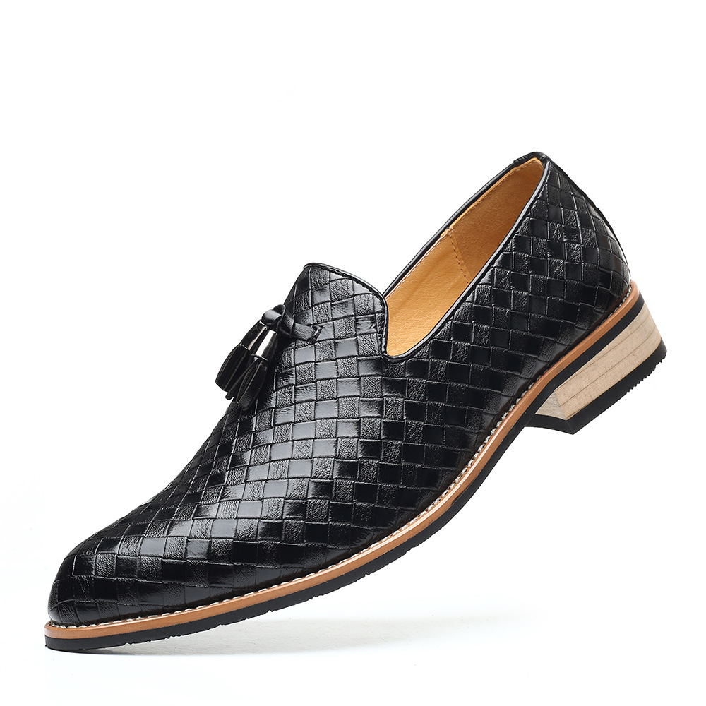 New Men's Casual Doug Shoes Large Size Lazy Shoes One-Foot Overlap Shoes Tassel Fashionable All-Match Men's Shoes
