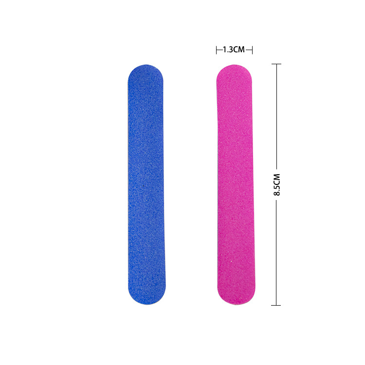 Factory spot wood nail file 8.5cm double color red/blue nail file grinding strip nail tool