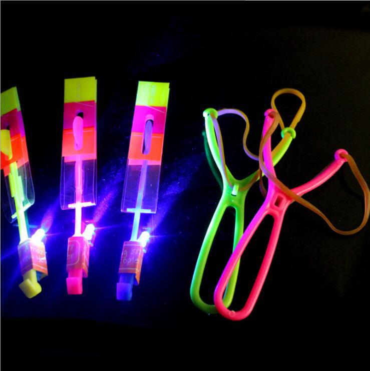 Luminous slingshot flying arrow blue light flying sword night market stall toys selling small toys wholesale factory direct sales