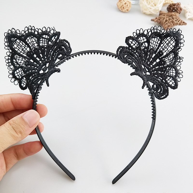 Cross-border Source Animal Headwear Halloween Cat Ear Hair Band Cute Adult Plush Tail suit Dress Up Female