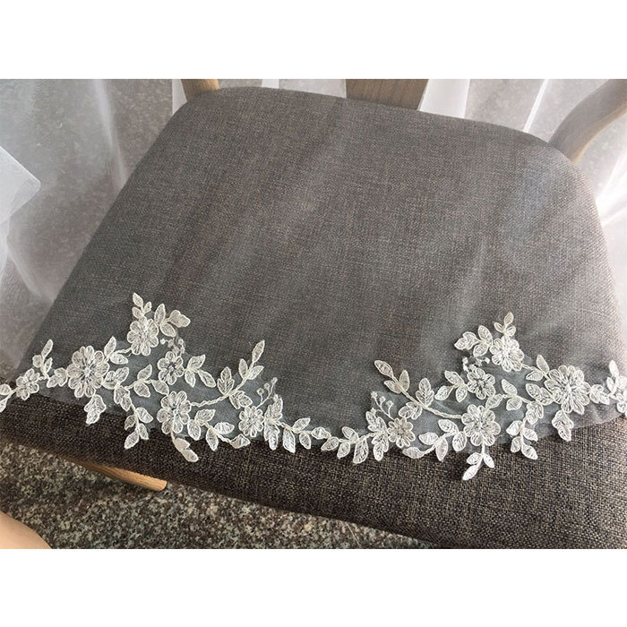 Foreign Trade European and American 2020 All-match Bride Single-layer Soft Yarn Travel Photo Wedding Dress Short Lace Veil Accessories for Women