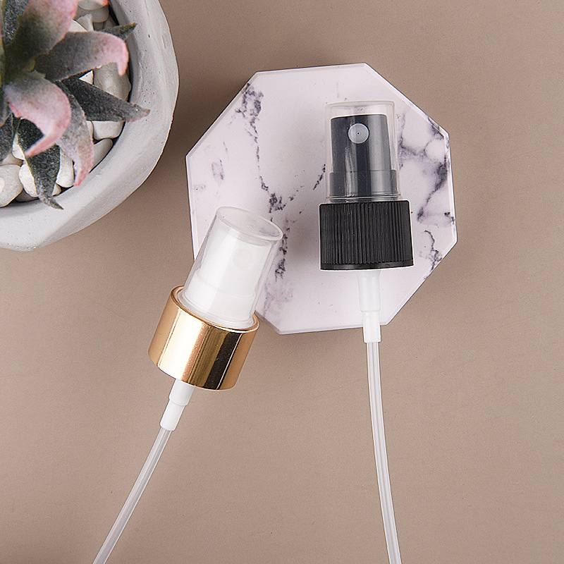 18/20/24 caliber plastic pp multi-color spray head electroplating cosmetic bottle spray head white half cover straight nozzle