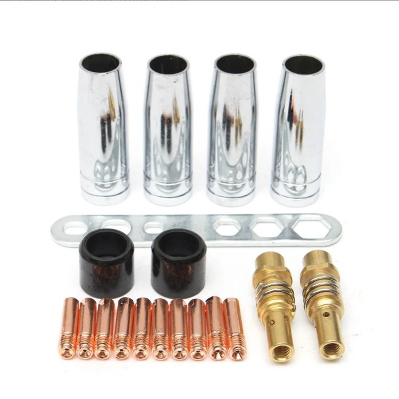19件焊槍MB15AK150MIG配件包配件絕緣套備用套件護罩噴嘴頭彈簧工