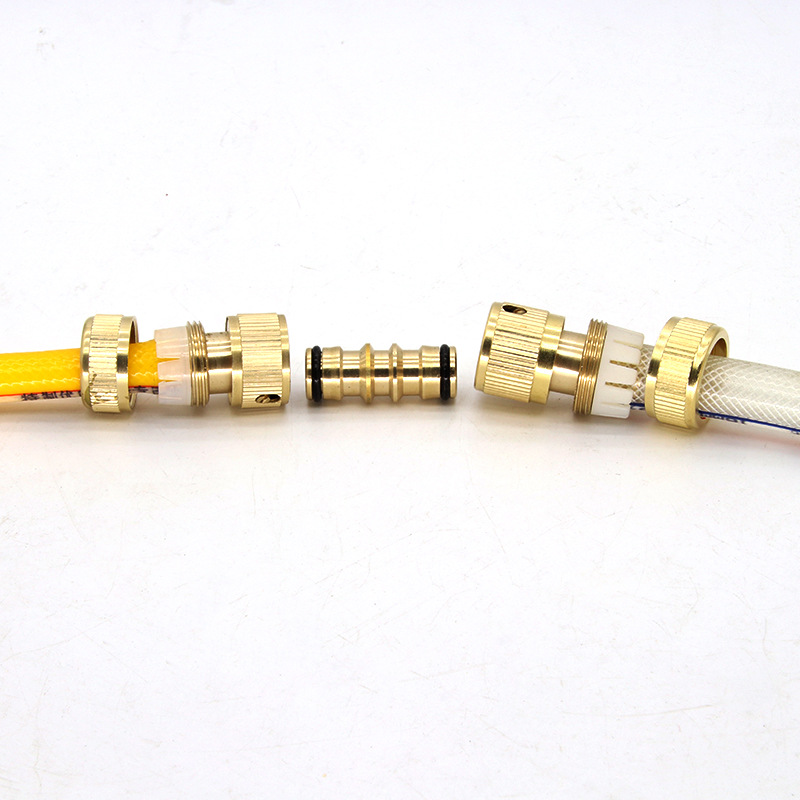 All copper two-way two-way nipple joint water pipe butt splicing repair joint water pipe conversion extension joint