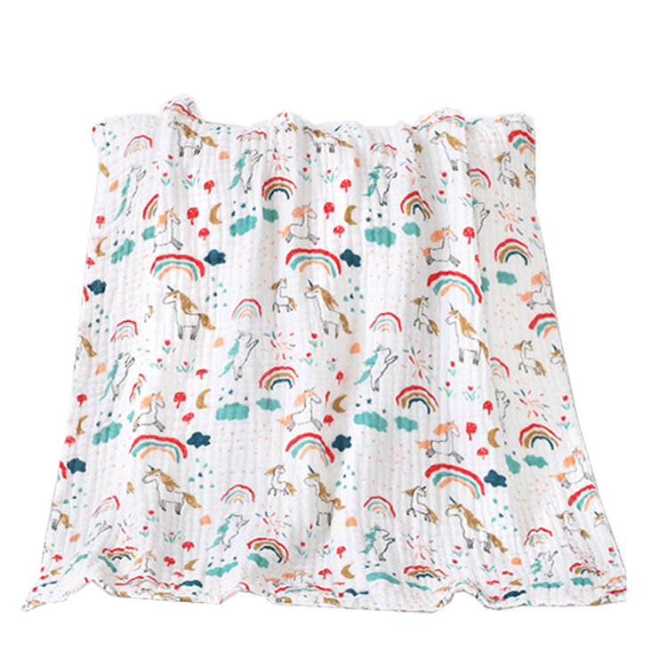 Baby's Pure Cotton Bath Towel Pumi Printed Children's Towel Soft Blanket Gauze Thickened Bath Bag Baby Products