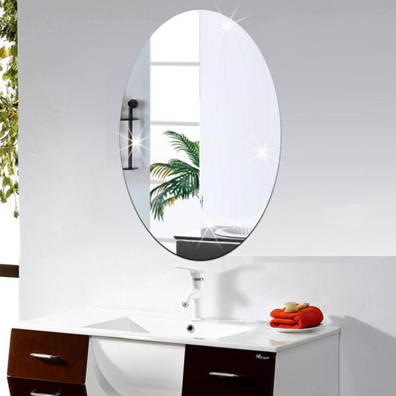 Acrylic DIY Mirror Wall Stickers Self-adhesive Full Body Mirror Bedroom Dormitory Dressed Mirror Stickers Decorative Wall Mirror