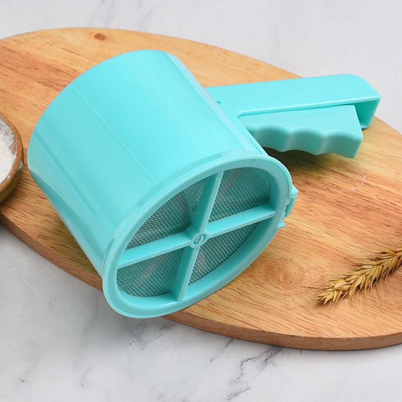 Factory direct sales semi-automatic flour sieve baking tools manual powder sieve household handheld flour sieve filter