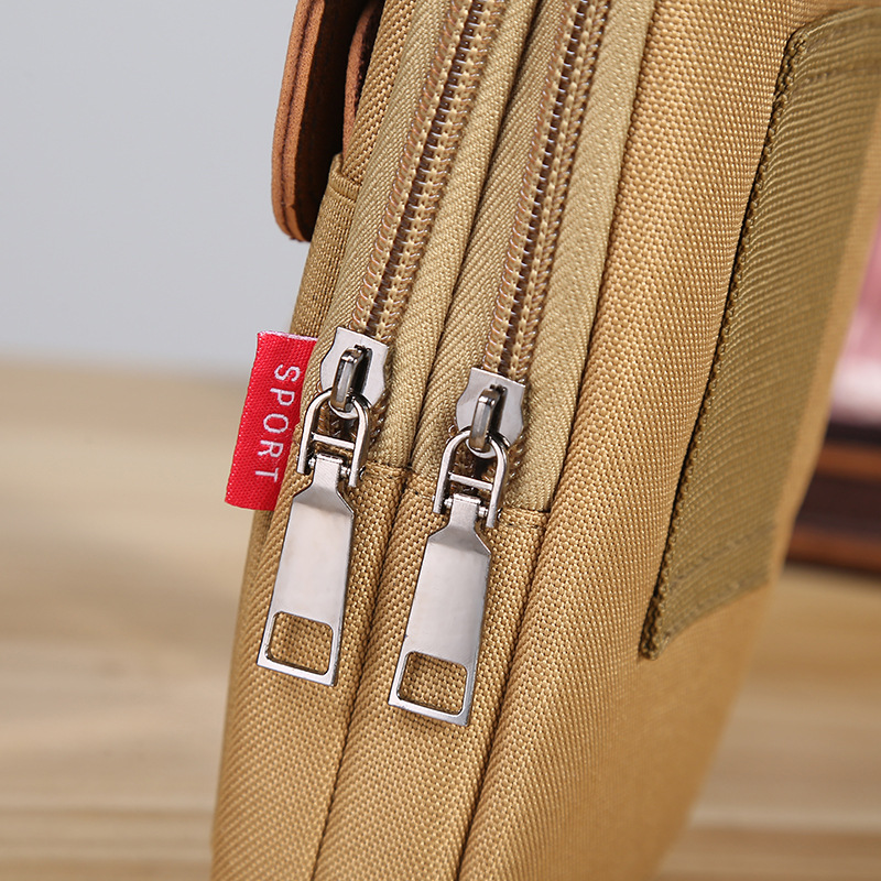 Hot selling fashion Oxford cloth mobile phone Bag Men's multi-functional mobile phone case wear belt mobile phone bag gift spot wholesale