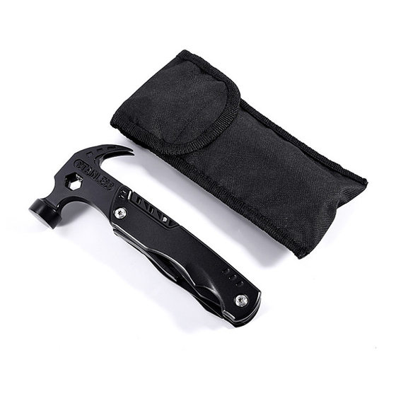 In stock multi-function claw hammer pliers outdoor camping nail Hammer Multi-Purpose Folding tool knife pliers life-saving hammer
