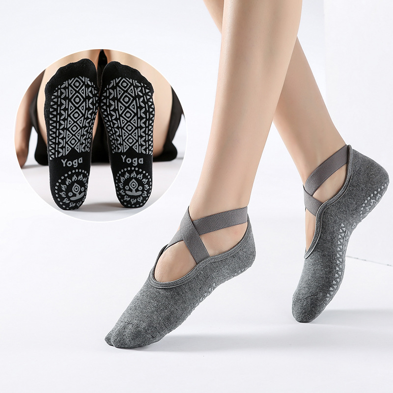 Autumn and winter New beginner non-slip ladies professional yoga socks five-finger socks dance socks silicone cotton Pilates