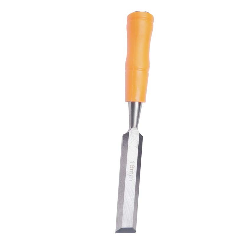 Factory piercing orange handle flat chisel 6-38MM woodworking chisel flat chisel wooden chisel flat shovel chisel blade wholesale