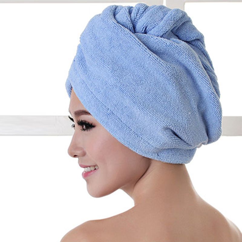 Cross-border spot factory direct thick microfiber dry hair cap absorbent bath cap dry hair towel