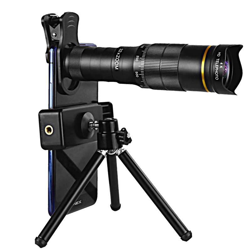 Wholesale new 22/32 times mobile phone telephoto lens high HD external universal metal monocular telescope