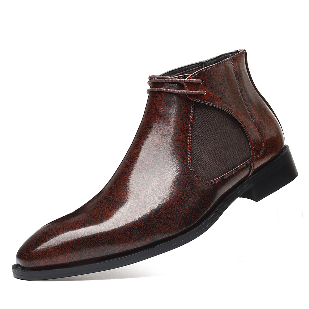 New Men's Large Size Martin Boots Fashion Short Boots Casual Leg Boots Retro Chelsea Boots High Men's Shoes
