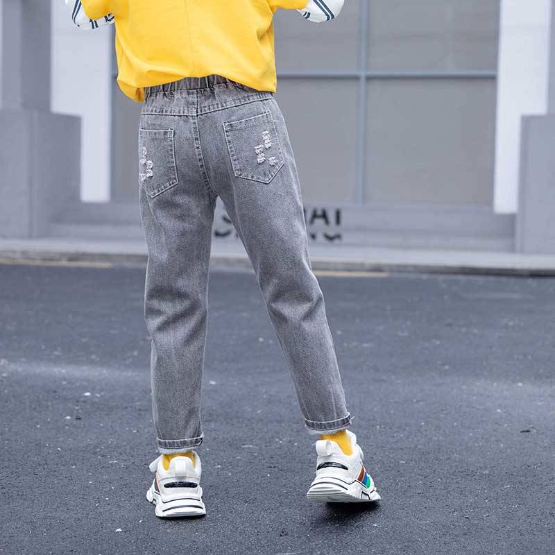 Girls' jeans Spring and Autumn New girls' pants large, medium and small girls' casual pants baby children's long pants
